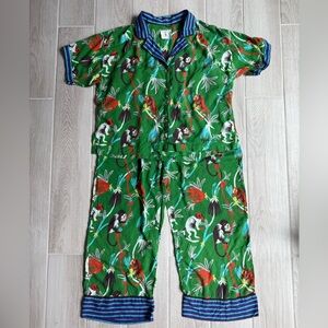 Anthropologie Tropical Print Pajama Set
